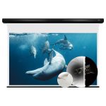 VIVIDSTORM Slimline P Acoustically Transparent Cinema White Motorised Drop Down Projector Screen - 이미지 16