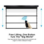 VIVIDSTORM Slimline P Acoustically Transparent Cinema White Motorised Drop Down Projector Screen - 이미지 4